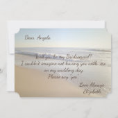 ビーチウェディング シェル ライト 花嫁の友人 カード (裏面)