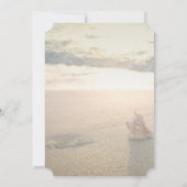 ビーチウェディング シーシェルストリングライトのレセプション 招待状 (裏面)