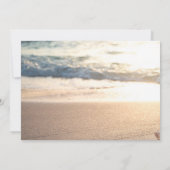 ビーチウェディング ストリングライト 砂 貝殻 招待状 (裏面)