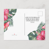 ビーチウェディング・セーブ・ザ・デートのポストカード 案内ポストカード (裏面)