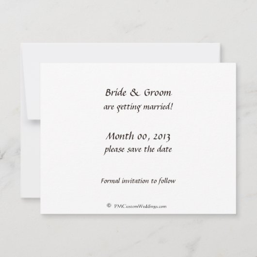 ビーチウェディング・セーブ・ザ・デートの招待状 セーブザデート (裏面)