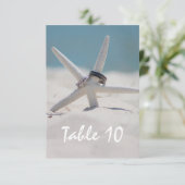 ビーチウェディング テーブル場所番号 招待状 (スタンド正面)