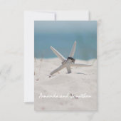 ビーチウェディング テーブル場所番号 招待状 (裏面)