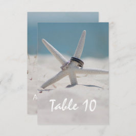 ビーチウェディング テーブル場所番号 招待状