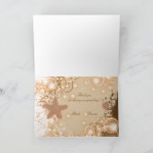 ビーチウェディング テーマ 〜 テーブル席 2名様席 サンキューカード (内部)