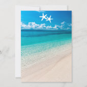 ビーチウェディング デスティネーション トロピカル ヒトデ 海 招待状 (裏面)