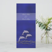 ビーチウェディング　ドルフィンブルー　エレガント 招待状 (スタンド正面)