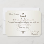 ビーチウェディング ネイビーロープ ストライプ 花嫁の友人 カード (裏面)