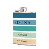 ビーチウェディング パーソナライズド ブライズメイド ヒップフラスコ (左)