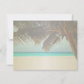 ビーチウェディング , パーム  リハーサルディナー 招待状 (裏面)