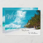 ビーチウェディング ビーチで式を挙げる 招待状 (正面/裏面)