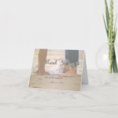 ビーチウェディング・フットありがとうカード サンキューカード (正面)