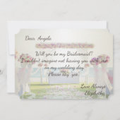 ビーチウェディング　フラワーブライドメイドカード 招待状 (裏面)