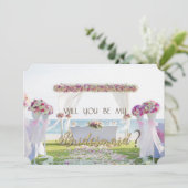 ビーチウェディング フラワー ブライズメイド カード (スタンド正面)