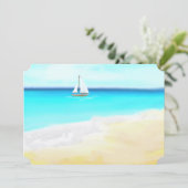 ビーチウェディング- ヨットとトロピカルな海 (スタンド正面)