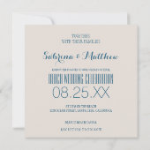 ビーチウェディング 崩れる波 私たちと 招待状 (裏面)