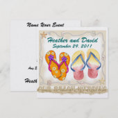 ビーチウェディング 招待状 (正面/裏面)