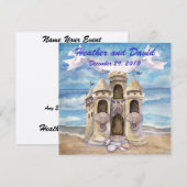 ビーチウェディング 招待状 (正面/裏面)