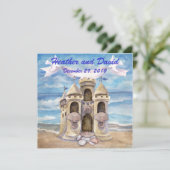 ビーチウェディング 招待状 (スタンド正面)