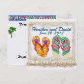 ビーチウェディング 招待状 (正面/裏面)