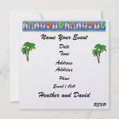 ビーチウェディング 招待状 (裏面)