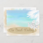 ビーチウェディング 招待状 (正面/裏面)