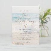 ビーチウェディング 招待状 海辺の結婚式 (スタンド正面)