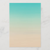 ビーチウェディング 挙式 披露宴 水彩画 招待状 (裏面)