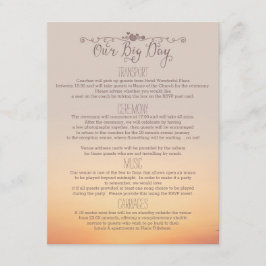 ビーチウェディング 挿入「私たちの特別な日」 エンクロージャーカード