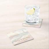 ビーチウェディング | 海辺のウェディング スクエアペーパーコースター (インサイチュ)