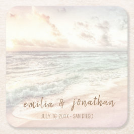 ビーチウェディング | 海辺のウェディング スクエアペーパーコースター