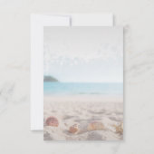 ビーチウェディング 砂 貝殻 受付 招待状 (裏面)