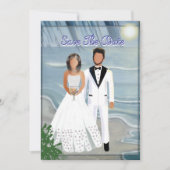 ビーチウェディング 逃避行 セーブザデート (正面)