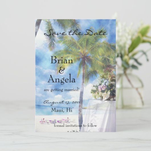 ビーチウェディング STD発表 招待状 (スタンド正面)