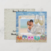 ビーチウェディング - SRF 招待状 (正面/裏面)