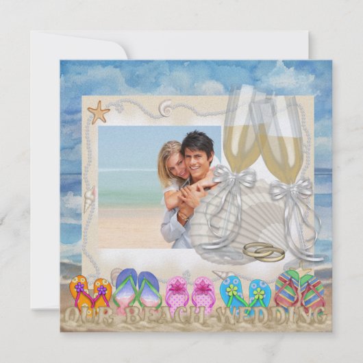 ビーチウェディング - SRF 招待状 (正面)