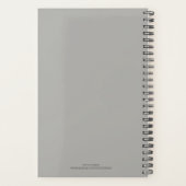 ビーチウェーブのスプラッパーソナライズされたシュ名 プランナー手帳 (裏面)