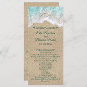 ビーチウェーブアンドスターフィッシュ結婚式 プログラム (正面/裏面)