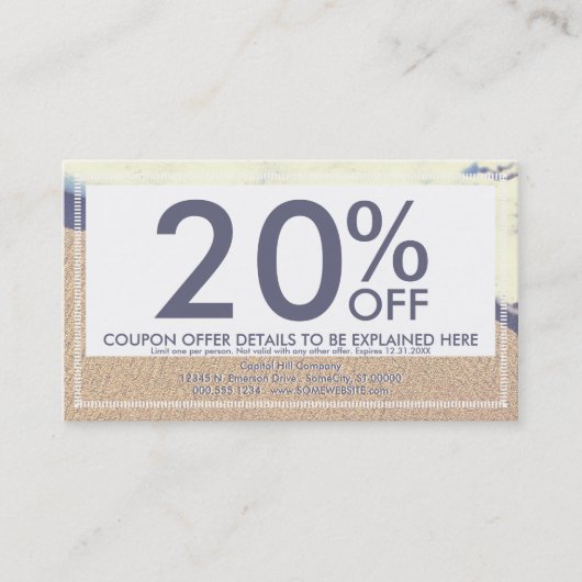 ビーチウェーブクーポンカード 割引カード (正面)