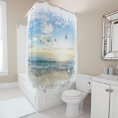 *~*ビーチウェーブサンセットサンライズサンセットAR7 シャワーカーテン (インサイチュ)