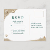 ビーチウェーブサンディトゥーズ塩キスRSVPポストカード インビテーションポストカード (裏面)