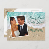 ビーチウェーブサンディトゥーズ塩辛キス写真 ポストカード (正面/裏面)