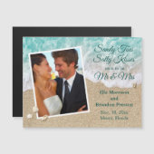 ビーチウェーブサンディ足指Saltyキスフォトマグネット (正面/裏面)