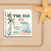 ビーチウェーブサーフザビッグワンバースデーパーティー スタンダードカクテルナプキン