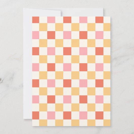 ビーチウェーブサーフボードピンクバースデーパーティー サンキューカード (裏面)