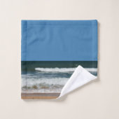 ビーチウェーブスサンドシーショアトロピカル海シースケープ バスタオルセット (ウォッシュタオル)