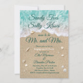 ビーチウェーブズサンディトゥーズ婚約パーティ 招待状 (正面)