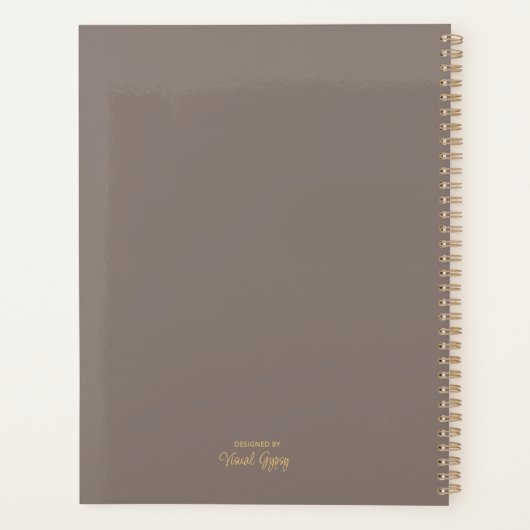 ビーチウェーブピンクピーチ海サンセットウォーターカラー プランナー手帳 (裏面)