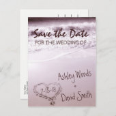 ビーチウェーブ日付ポストカードの保存 案内ポストカード (正面/裏面)