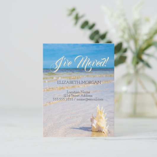 ビーチウェーブ移動のお知らせ 案内ポストカード (スタンド正面)